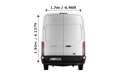 Extra Large Van for all removals in London - Back View Dimension Thumbnail