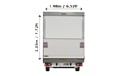 Luton Van for all removals in London - Back View Dimension Thumbnail