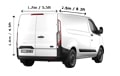 Medium Van for all removals in London - Back View Dimension Thumbnail