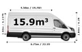 Extra Large Van for all removals in London - Side View Dimension Thumbnail