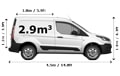 Small Van for all removals in London - Side View Dimension Thumbnail